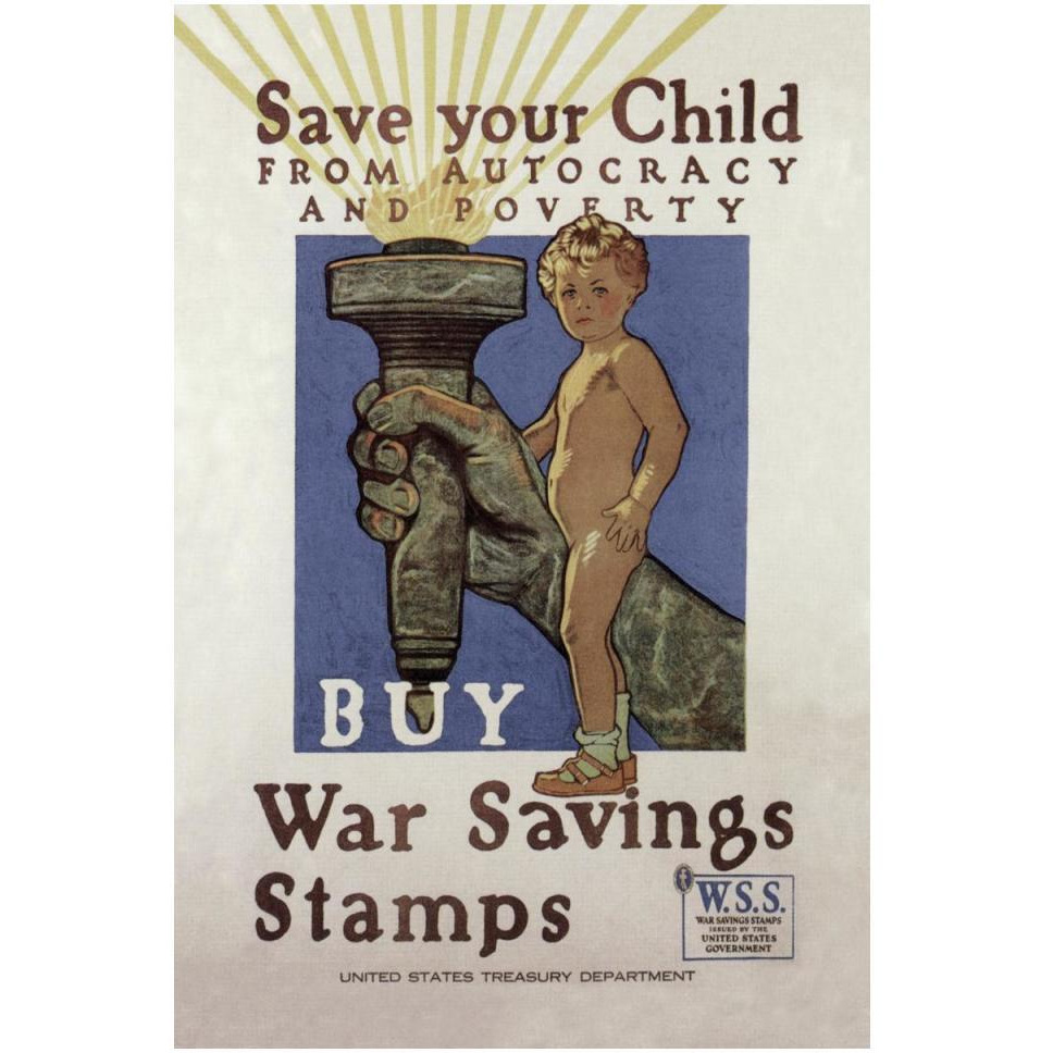 WWI Save Your Child-Paper Art-34&quotx50"