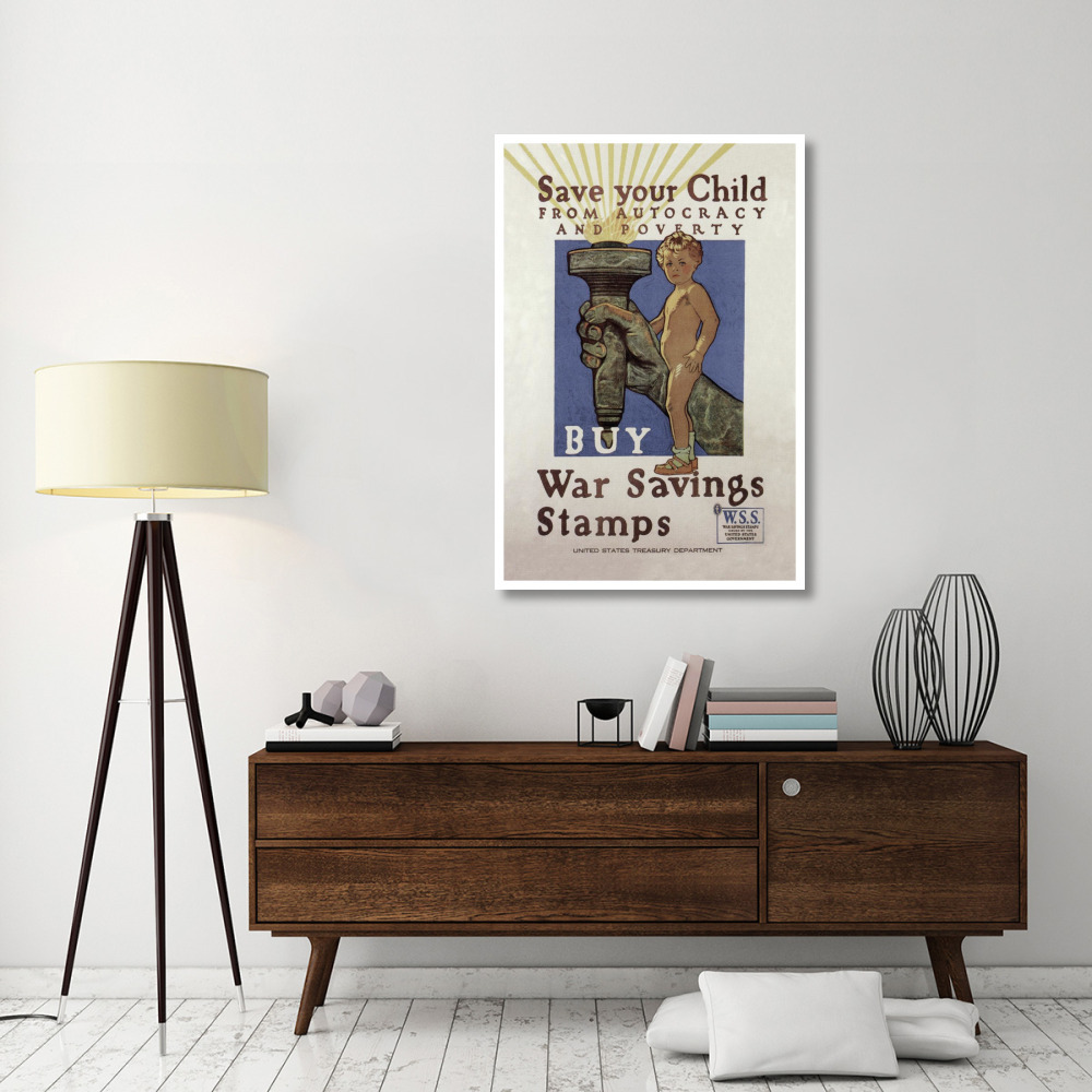 WWI Save Your Child-Paper Art-34&quotx50"
