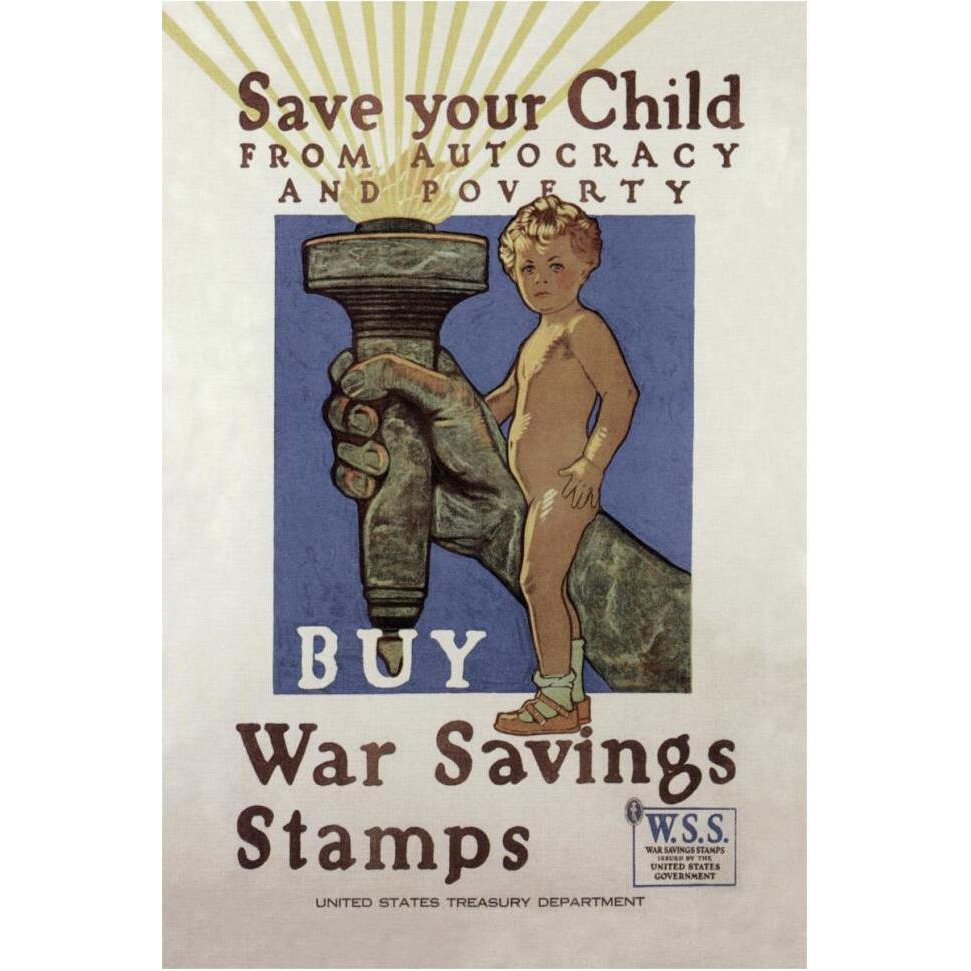 WWI Save Your Child-Paper Art-42&quotx62"