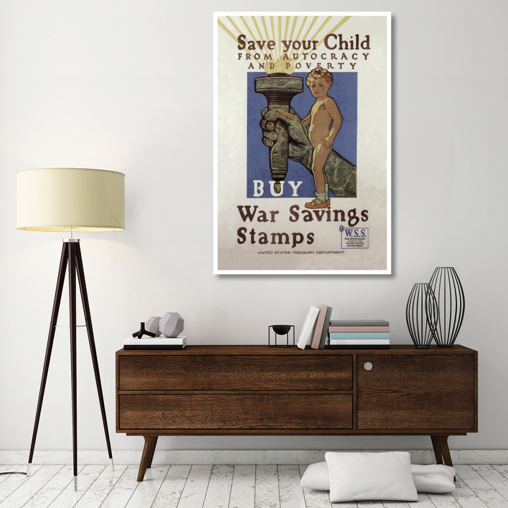 WWI Save Your Child-Paper Art-42&quotx62"