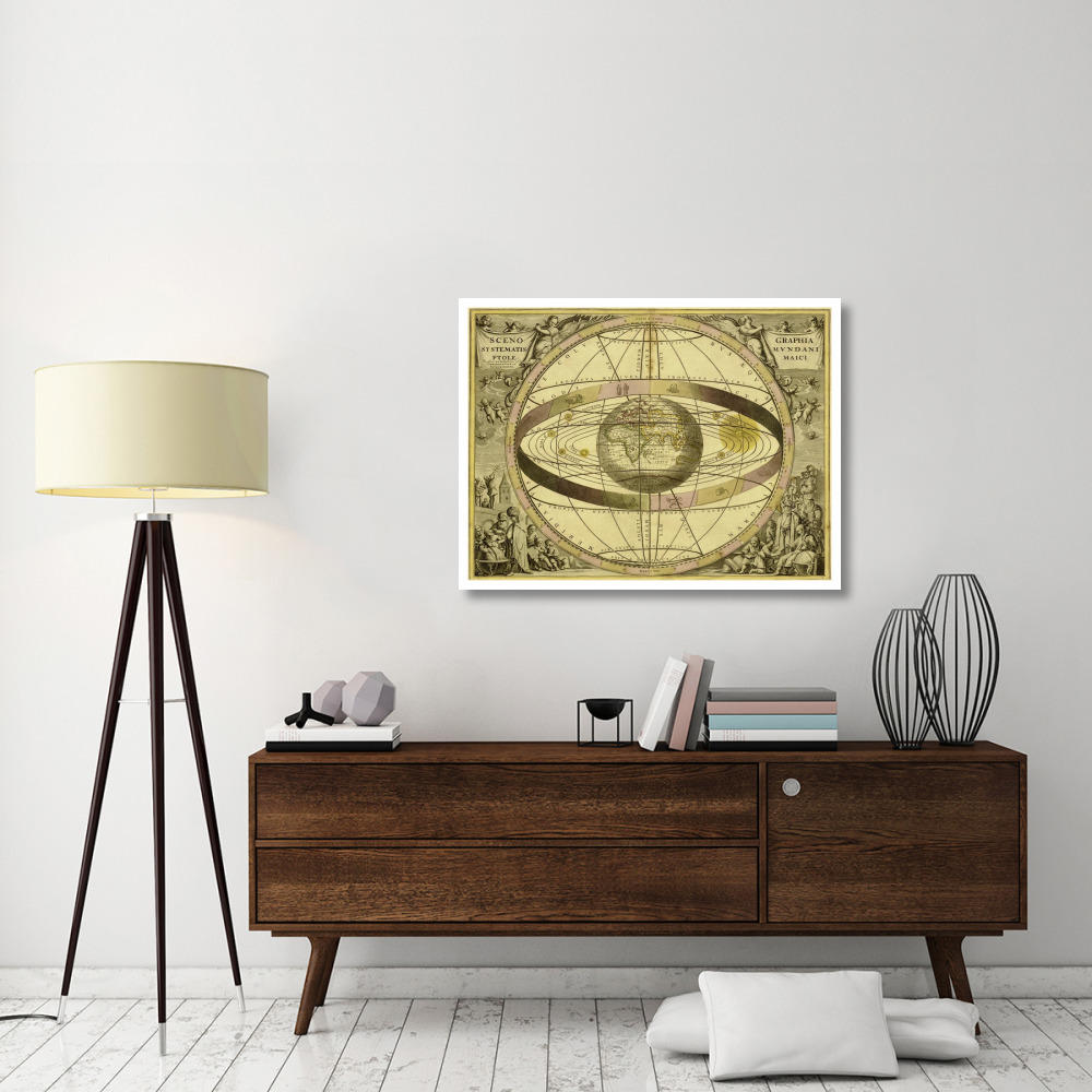 Maps of the Heavens Sceno Systematis Ptolemaici-Paper Art-42&quotx32"