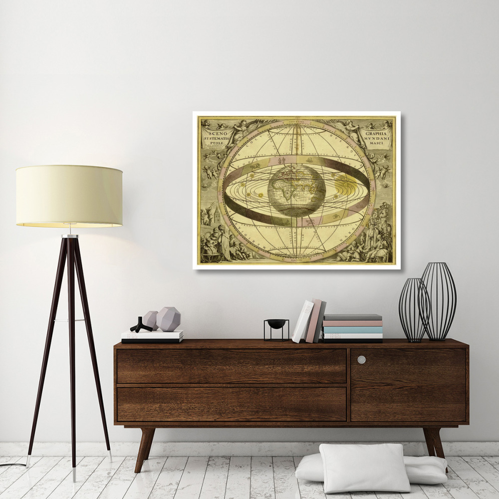 Maps of the Heavens Sceno Systematis Ptolemaici-Paper Art-50&quotx38"