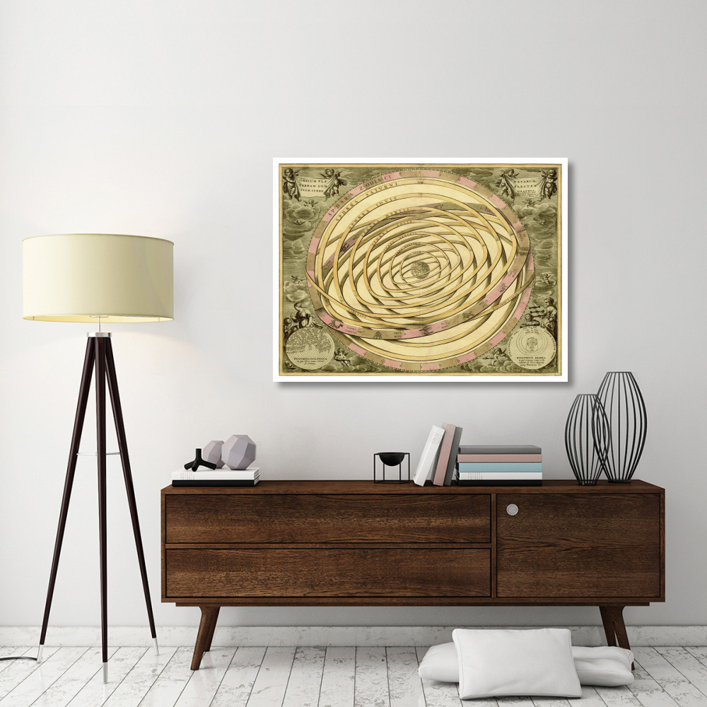 Maps of the Heavens Orbium Planenarum-Paper Art-50&quotx38"