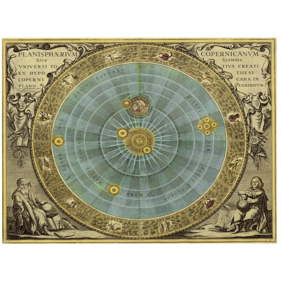 Maps of the Heavens Planisphaerium Copernicanum-Paper Art-26&quotx20"