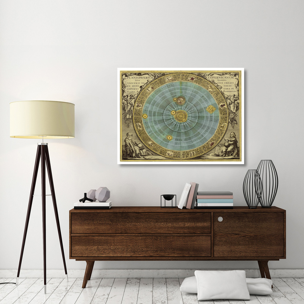 Maps of the Heavens Planisphaerium Copernicanum-Paper Art-50&quotx38"