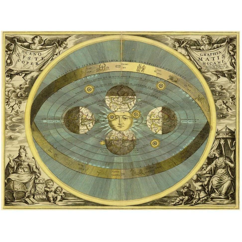 Maps of the Heavens Sceno Systematis Copernicani-Paper Art-50&quotx38"