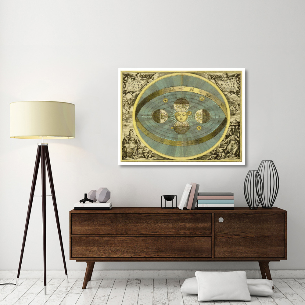 Maps of the Heavens Sceno Systematis Copernicani-Paper Art-50&quotx38"