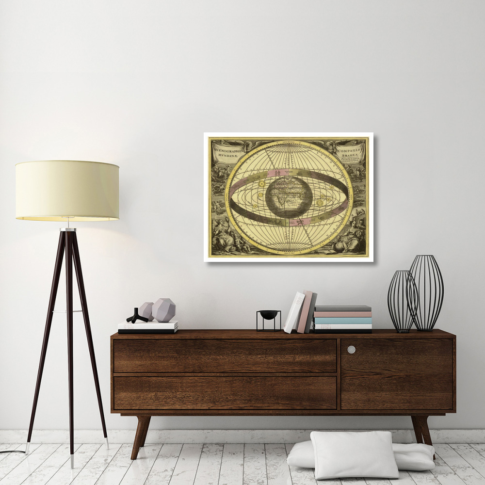 Maps of the Heavens Scenographia Compagis Mundanae Brahea-Paper Art-42&quotx32"