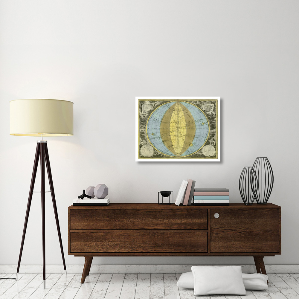 Maps of the Heavens Hemisphaeria Sphaerarum-Paper Art-34&quotx26"