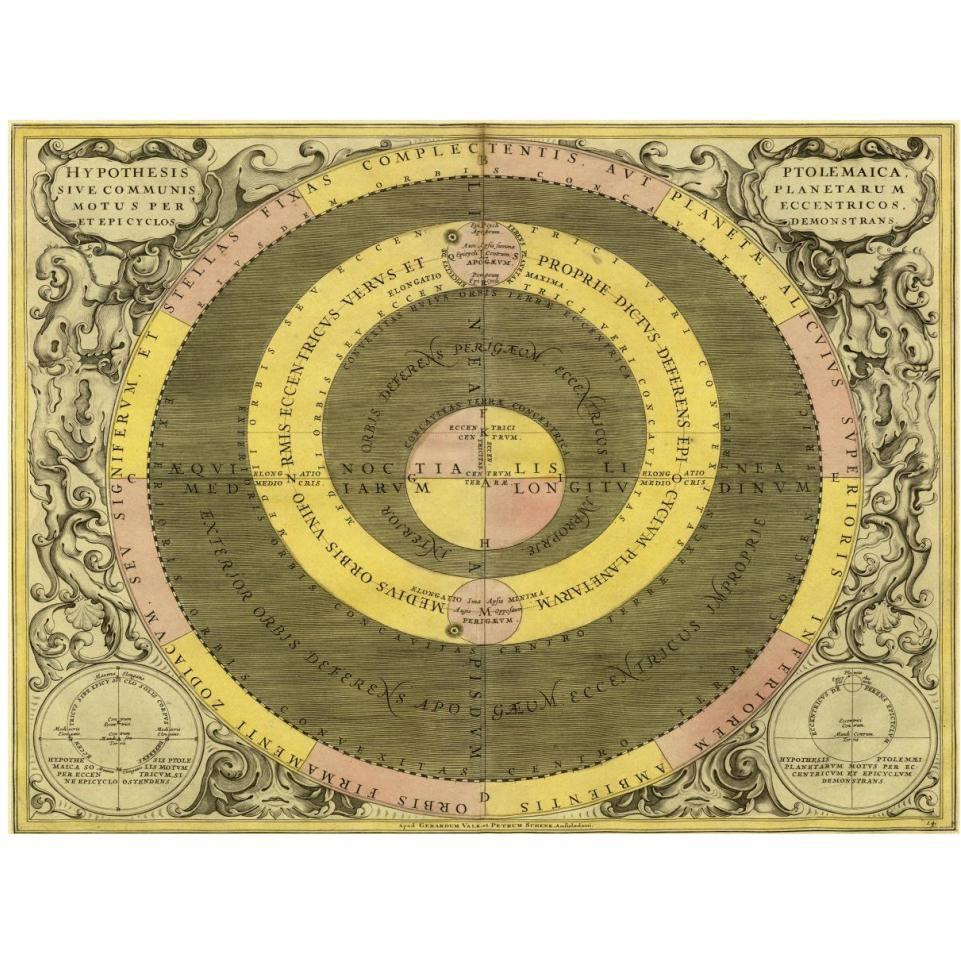 Maps of the Heavens Hypothesis Ptomlemaica-Paper Art-42&quotx32"