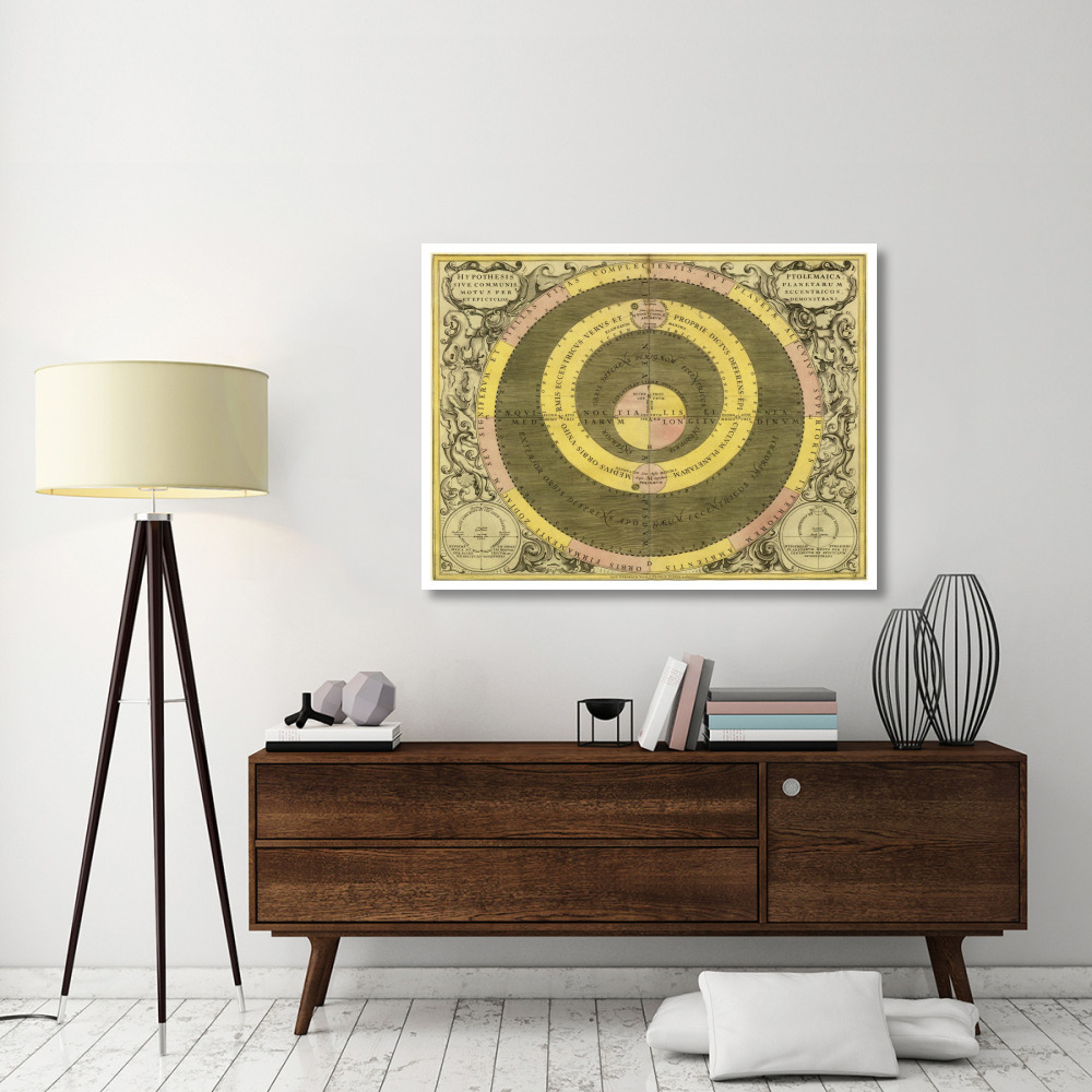 Maps of the Heavens Hypothesis Ptomlemaica-Paper Art-50&quotx38"