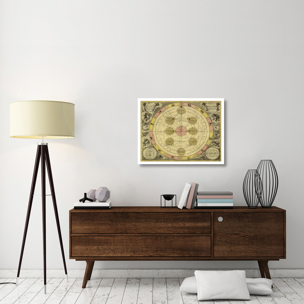 Maps of the Heavens Theoria Luna-Paper Art-34&quotx26"