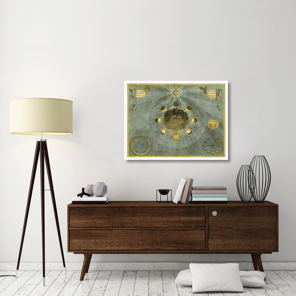 Maps of the Heavens Phases Luna-Paper Art-42&quotx32"
