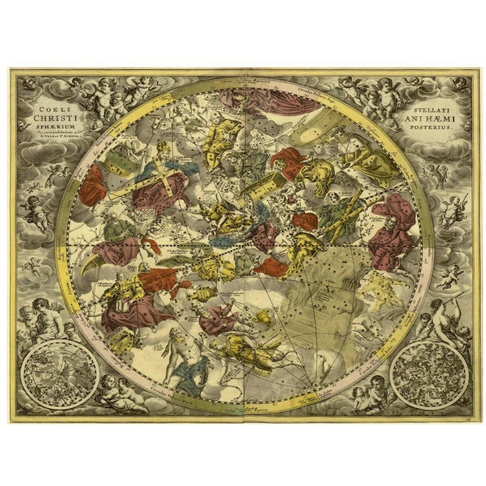 Maps of the Heavens Coelistellati Christianihaemi-Paper Art-34&quotx26"
