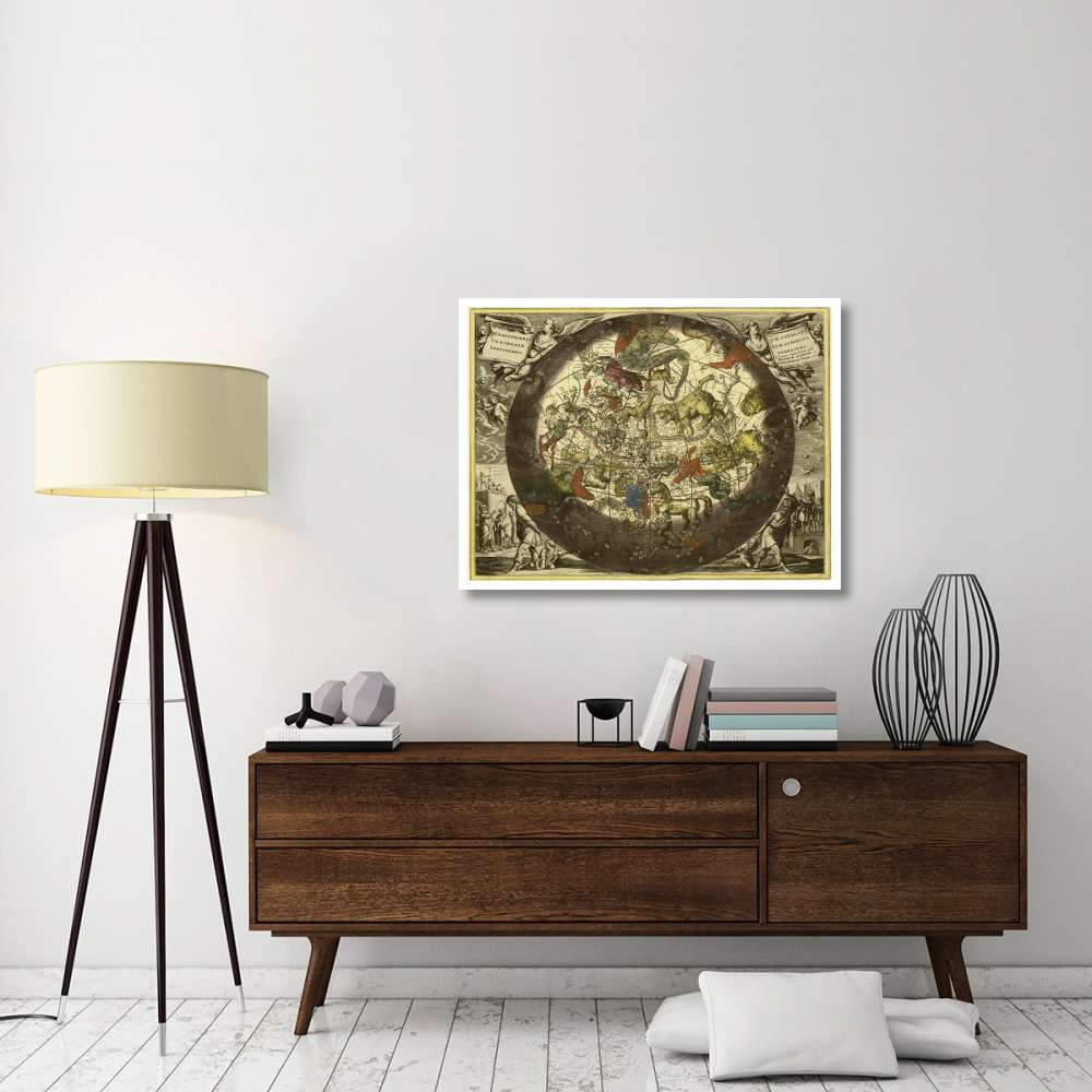 Maps of the Heavens Hemisphaerium Stellatum Boreale Cum Subiecto-Paper Art-42&quotx32"