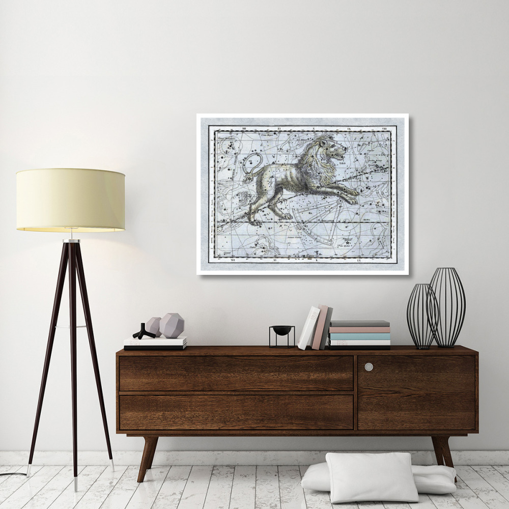 Maps of the Heavens Leo - The Nemean Lion-Paper Art-50&quotx38"