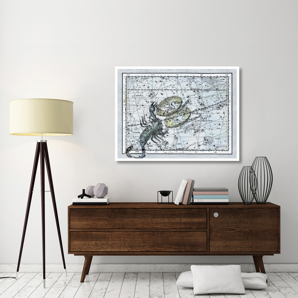 Maps of the Heavens Libra - the Scales & The Scorpion-Paper Art-50&quotx38"