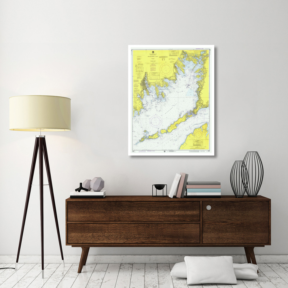 Nautical Chart - Buzzards Bay ca. 1974-Paper Art-36&quotx46"