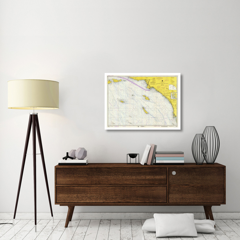 Nautical Chart - San Diego to Santa Rosa Island ca. 1975-Paper Art-38&quotx28"