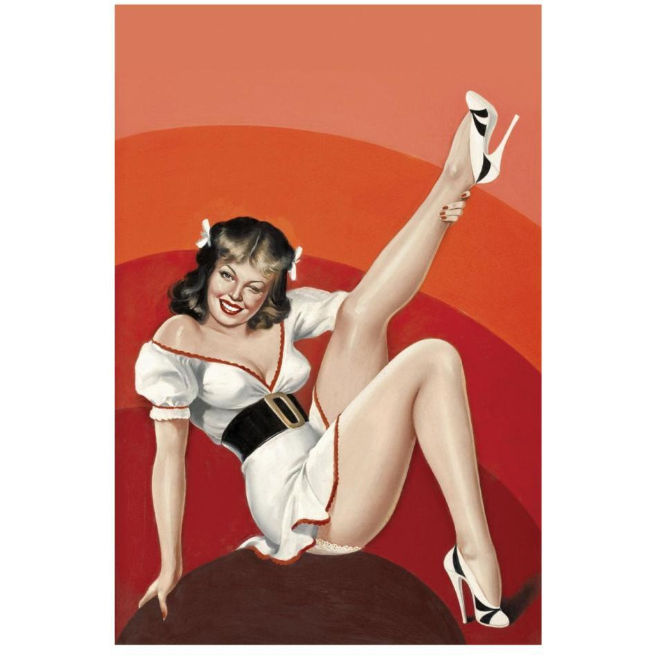 Mid-Century Pin-Ups - Titter Magazine - Winking Brunette-Paper Art-18&quotx26"