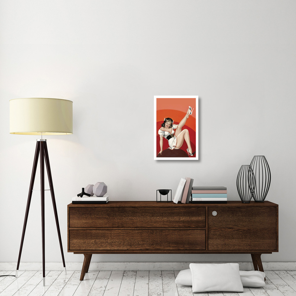 Mid-Century Pin-Ups - Titter Magazine - Winking Brunette-Paper Art-18&quotx26"
