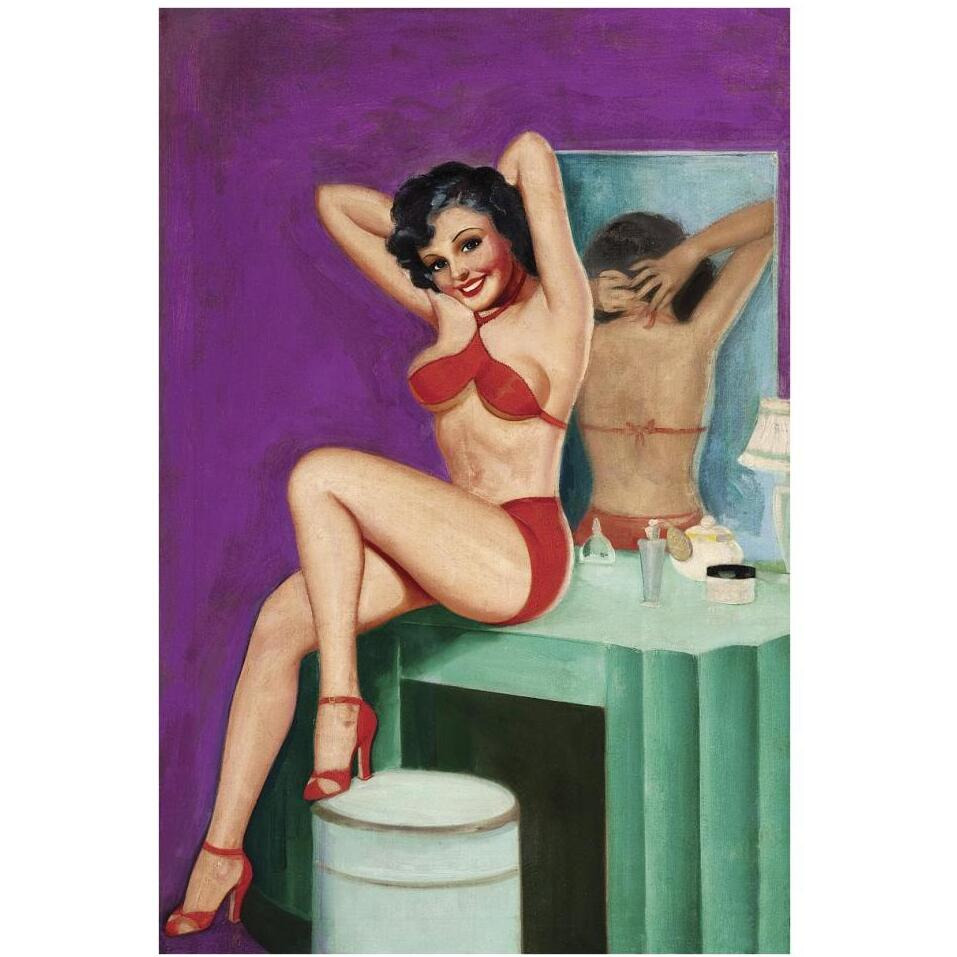 Mid-Century Pin-Ups - Bedtime Stories-Paper Art-26&quotx38"