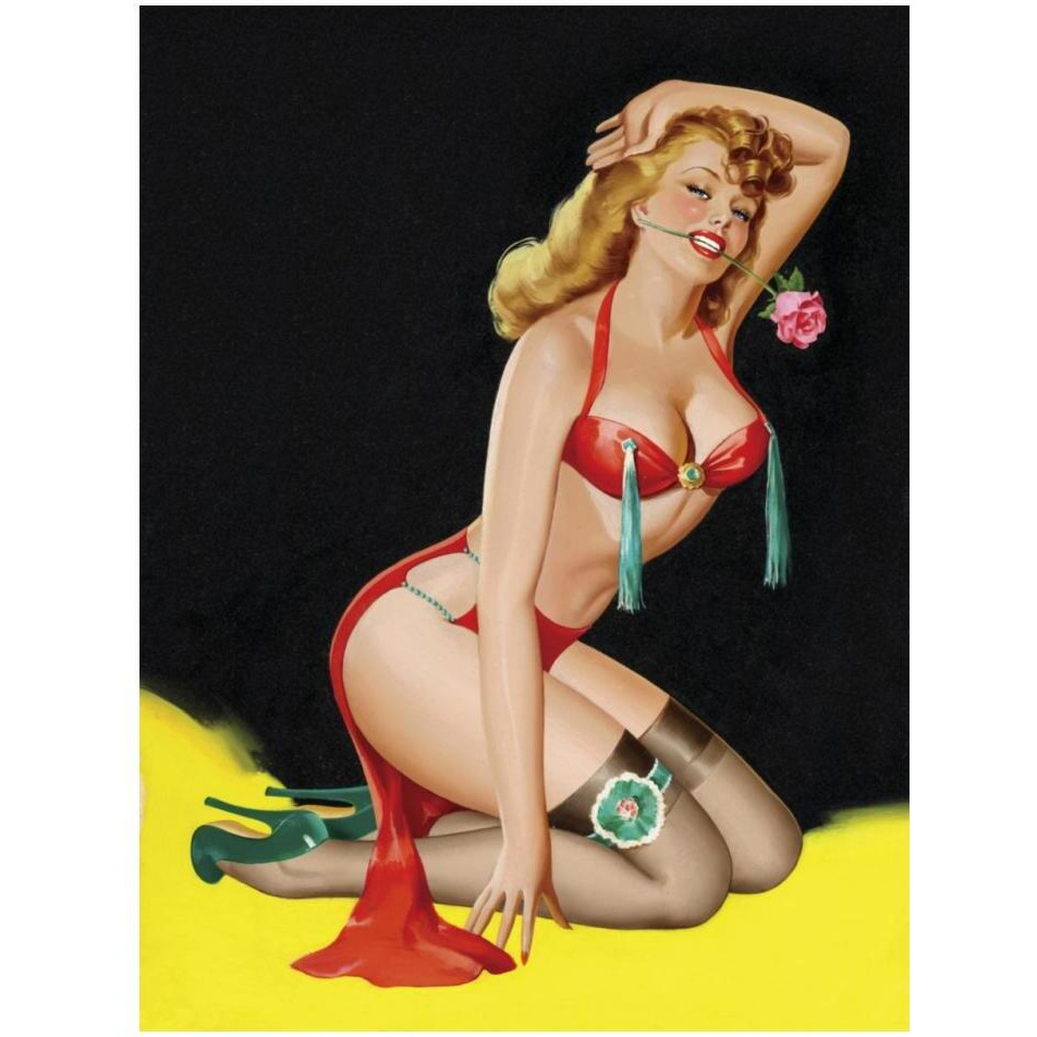Mid-Century Pin-Ups - Beauty Parade Magazine - Rose-Paper Art-14&quotx18"