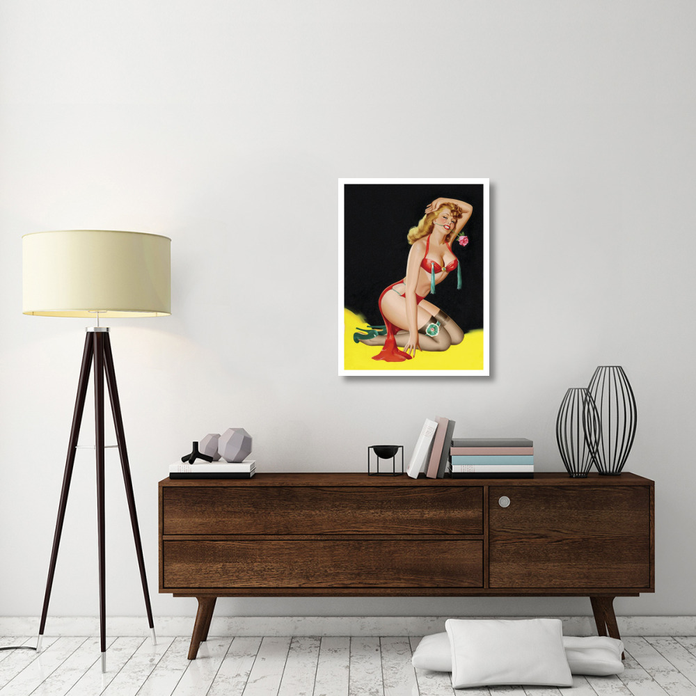 Mid-Century Pin-Ups - Beauty Parade Magazine - Rose-Paper Art-26&quotx34"