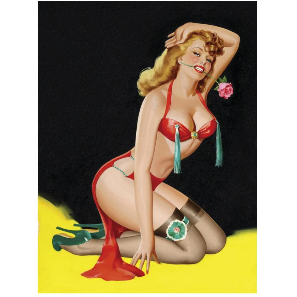 Mid-Century Pin-Ups - Beauty Parade Magazine - Rose-Paper Art-38&quotx50"