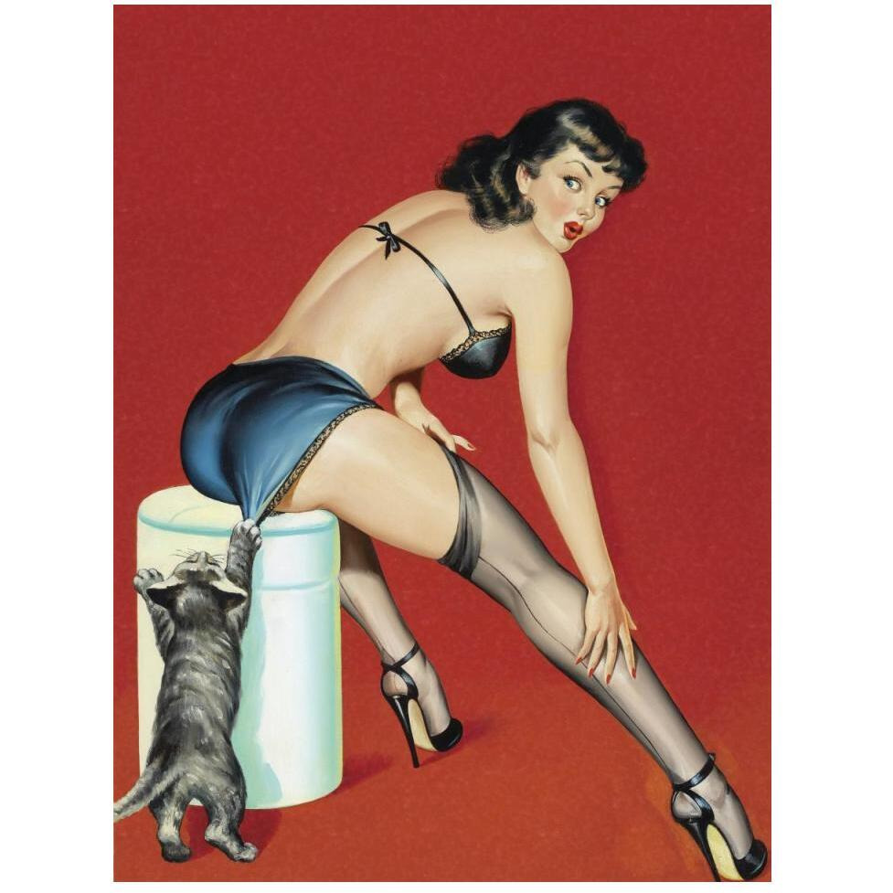 Mid-Century Pin-Ups - Flirt Magazine - Playful Pussy-Paper Art-38&quotx50"