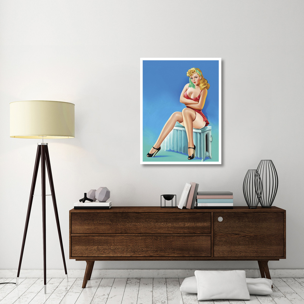 Mid-Century Pin-Ups - Wink Magazine - Warm Thoughts-Paper Art-32&quotx42"