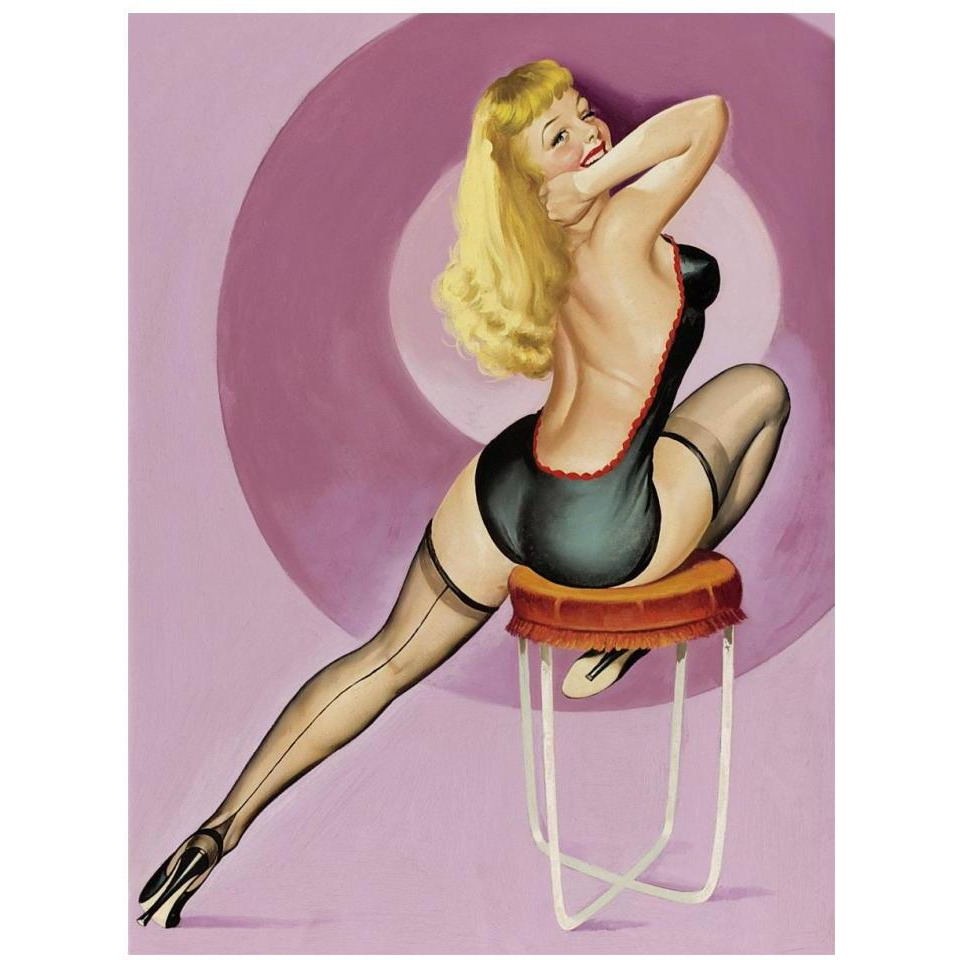 Mid-Century Pin-Ups - Beauty Parade Magazine - Oh Purple-Paper Art-14&quotx18"