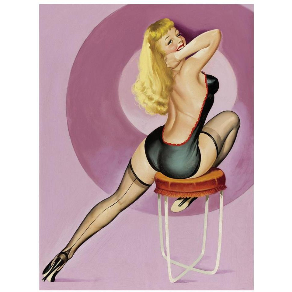 Mid-Century Pin-Ups - Beauty Parade Magazine - Oh Purple-Paper Art-26&quotx34"