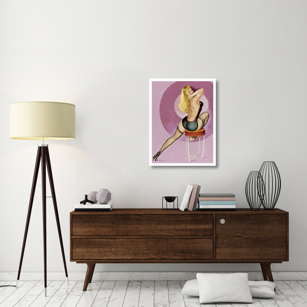 Mid-Century Pin-Ups - Beauty Parade Magazine - Oh Purple-Paper Art-26&quotx34"
