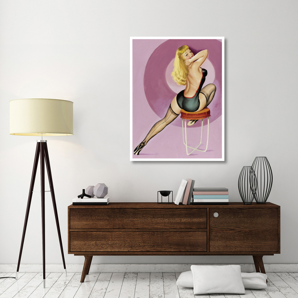 Mid-Century Pin-Ups - Beauty Parade Magazine - Oh Purple-Paper Art-38&quotx50"