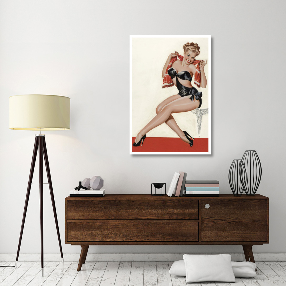 Mid-Century Pin-Ups - Wink Magazine - Silk Stockings & High Heels-Paper Art-34&quotx50"