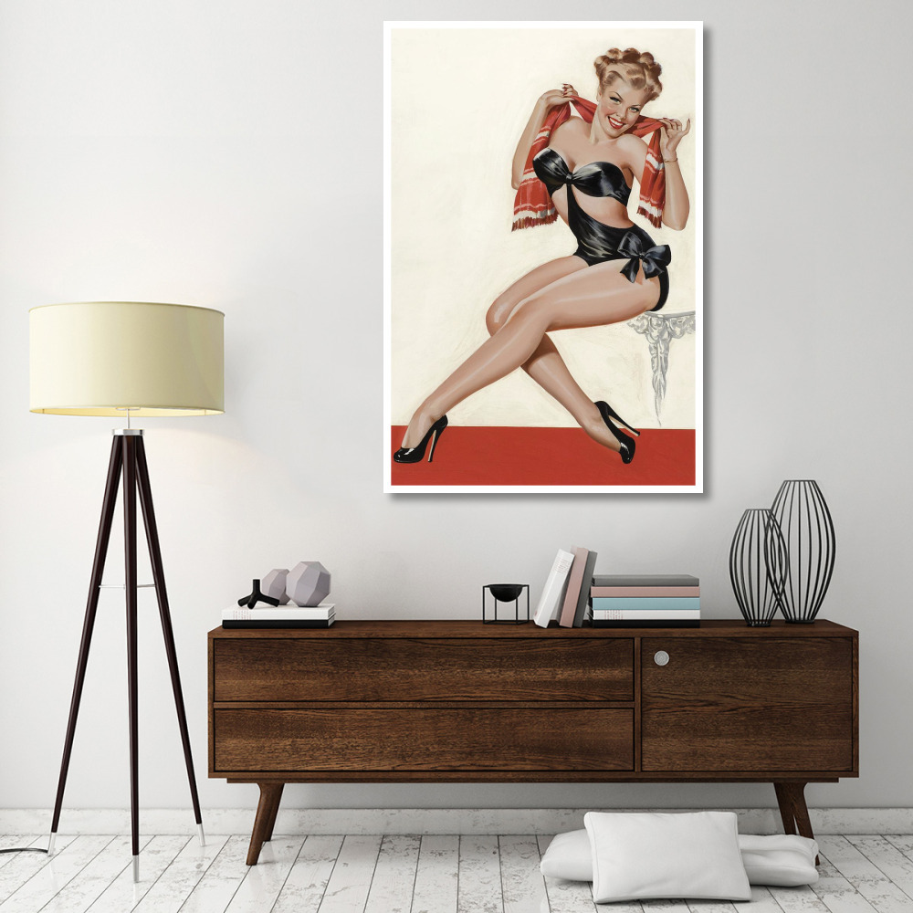 Mid-Century Pin-Ups - Wink Magazine - Silk Stockings & High Heels-Paper Art-42&quotx62"