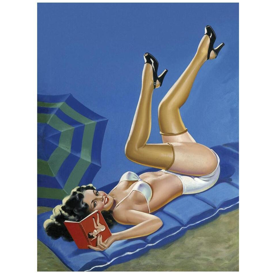 Mid-Century Pin-Ups - Wink Magazine - Merry mirthful Maiden-Paper Art-14&quotx18"