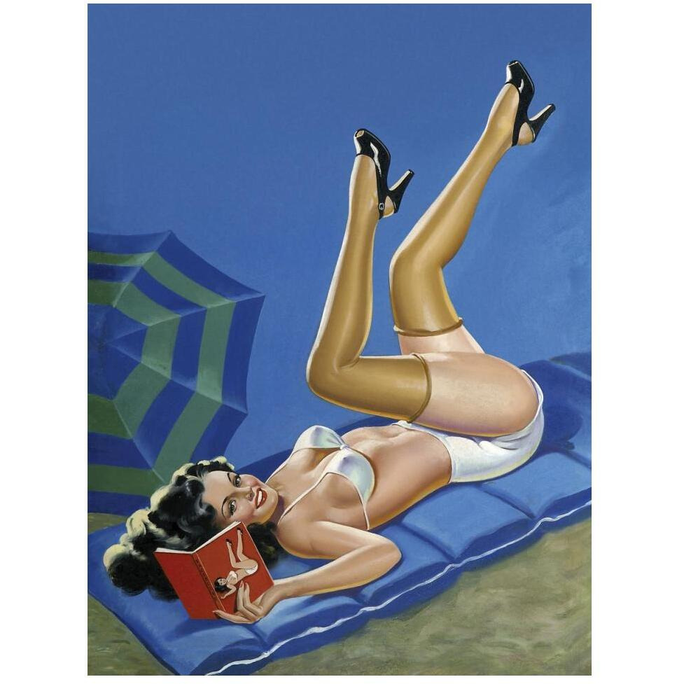 Mid-Century Pin-Ups - Wink Magazine - Merry mirthful Maiden-Paper Art-38&quotx50"