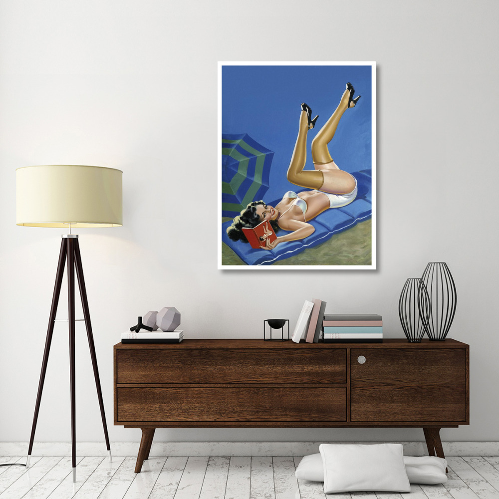 Mid-Century Pin-Ups - Wink Magazine - Merry mirthful Maiden-Paper Art-38&quotx50"