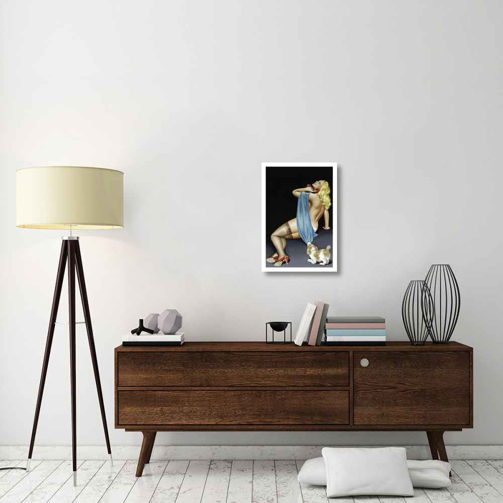 Mid-Century Pin-Ups - Phone Talk-Paper Art-18&quotx26"