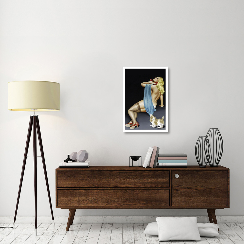 Mid-Century Pin-Ups - Phone Talk-Paper Art-22&quotx32"