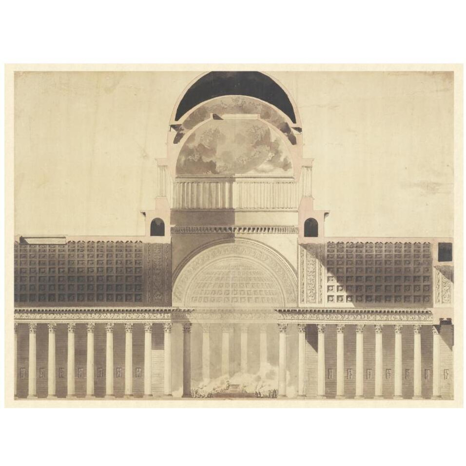 Architectural Project for the Church of the Madeleine, 1777 - 1785-Paper Art-18&quotx14"