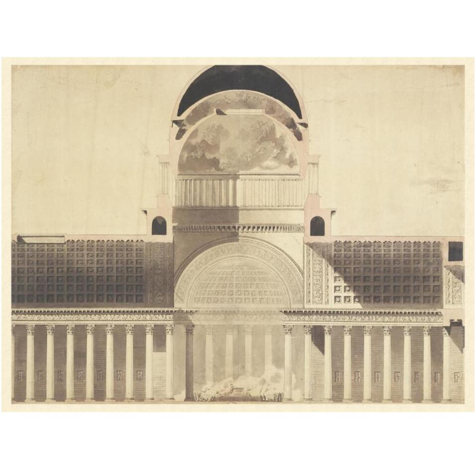 Architectural Project for the Church of the Madeleine, 1777 - 1785-Paper Art-42&quotx32"