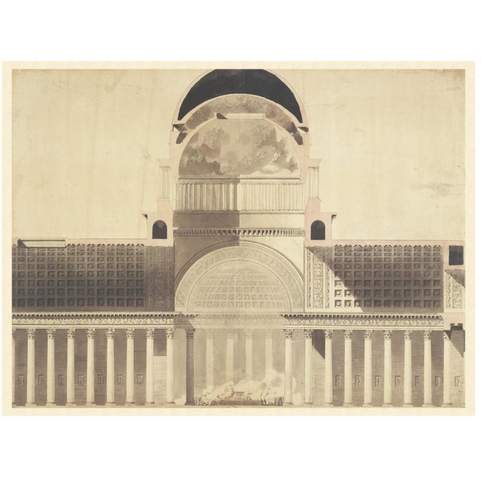 Architectural Project for the Church of the Madeleine, 1777 - 1785-Paper Art-50&quotx38"