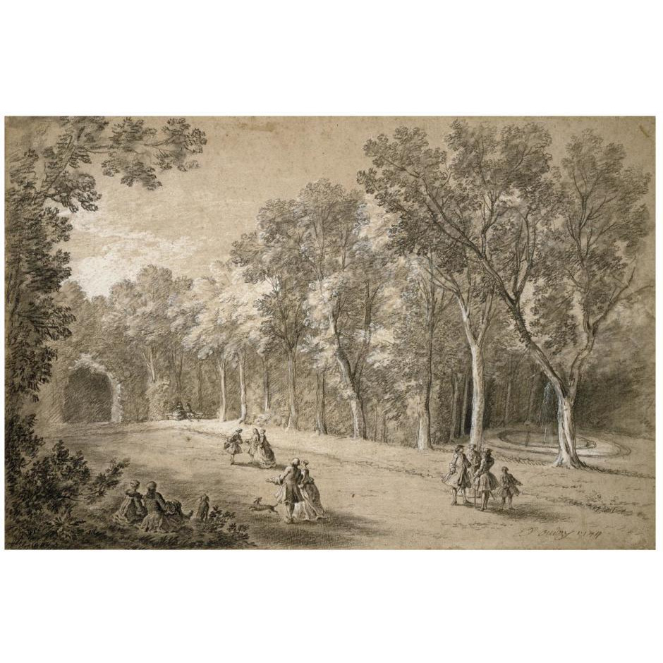 Park Scene-Paper Art-26&quotx18"