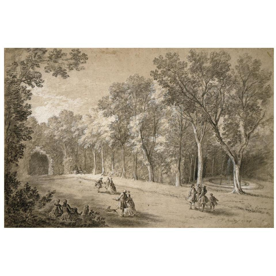 Park Scene-Paper Art-32&quotx22"