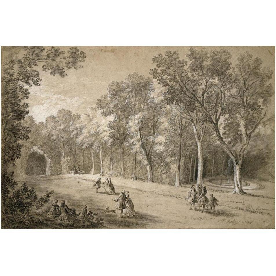 Park Scene-Paper Art-38&quotx26"