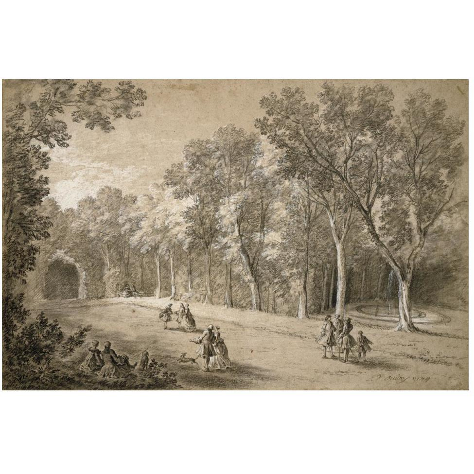 Park Scene-Paper Art-50&quotx34"
