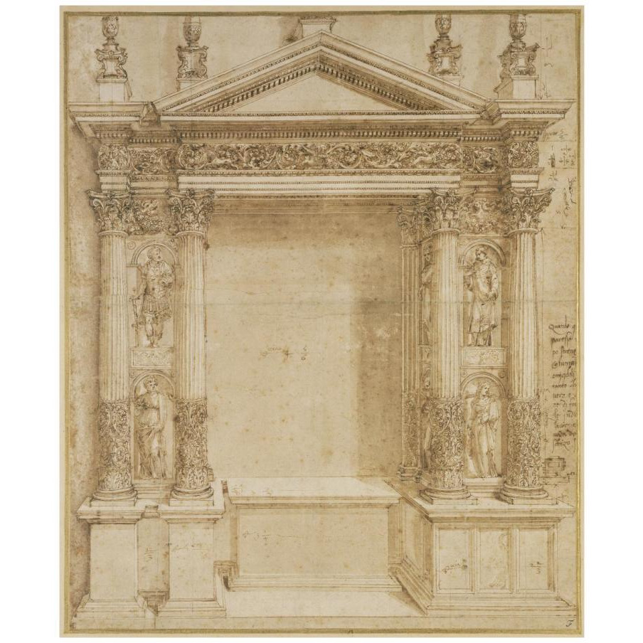 Design for an Altar, ca. 1527-Paper Art-15&quotx18"